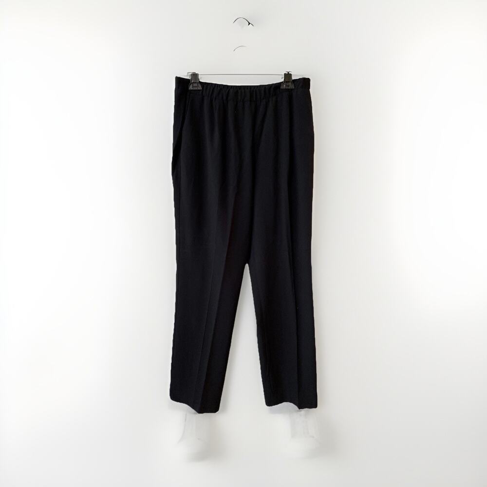 Tan Jay Pull On Women’s Black Pants Elastic Waist W/Pockets Size 14 Career